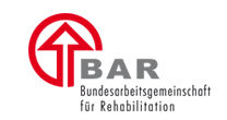 Logo der Bundesarbeitsgemeinschaft für Rehabilitation e. V. (BAR) Logo der Bundesarbeitsgemeinschaft für Rehabilitation e. V. (BAR)