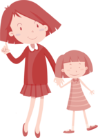 Anna Tochter und Mutter laufen Hand in Hand