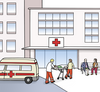 Krankenhaus ©Lebenshilfe für Menschen mit geistiger Behinderung Bremen e. V., Illustrator Stefan Albers, Atelier Fleetinsel, 2013 Krankenhaus