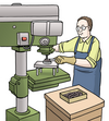 Arbeiter ©Lebenshilfe für Menschen mit geistiger Behinderung Bremen e. V., Illustrator Stefan Albers, Atelier Fleetinsel, 2013 Arbeiter
