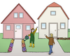 Nachbarschaft ©Lebenshilfe für Menschen mit geistiger Behinderung Bremen e. V., Illustrator Stefan Albers, Atelier Fleetinsel, 2013 Nachbarschaft
