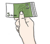 Geld ausgeben ©Lebenshilfe für Menschen mit geistiger Behinderung Bremen e. V., Illustrator Stefan Albers, Atelier Fleetinsel, 2013 Geld ausgeben