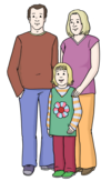Familie ©Lebenshilfe für Menschen mit geistiger Behinderung Bremen e. V., Illustrator Stefan Albers, Atelier Fleetinsel, 2013 Familie