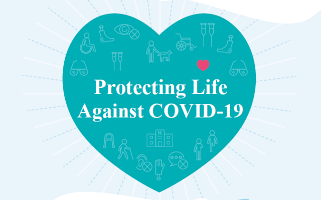 Titel der Broschüre "Proctecting Life Against Covid 19"; Bild: Rehabilitation International (RI)