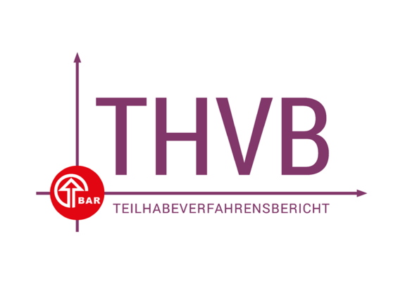 Das Logo des Teilhabeverfahrensberichts der BAR (THVB)