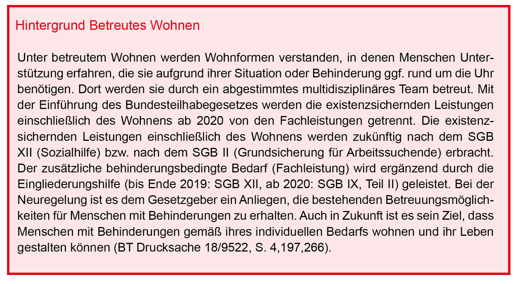 Hintergrund Betreutes Wohnen Hintergrund Betreutes Wohnen
