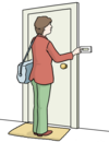 Besucher ©Lebenshilfe für Menschen mit geistiger Behinderung Bremen e. V., Illustrator Stefan Albers, Atelier Fleetinsel, 2013 Besucher