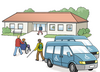 Tagesstätte für beeinträchtigte Menschen ©Lebenshilfe für Menschen mit geistiger Behinderung Bremen e. V., Illustrator Stefan Albers, Atelier Fleetinsel, 2013 Tagesstätte für beeinträchtigte Menschen